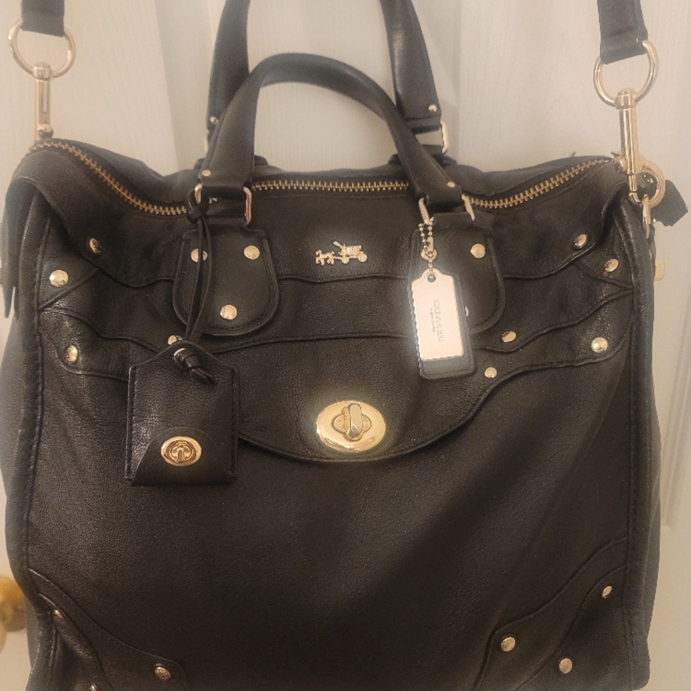 Coach Black Leather RHYD ByER 33 Bag